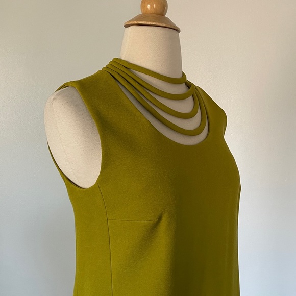Diane Von Furstenberg 1960s Style Green Ring Neck Mini Dress With Pockets - Picture 5 of 12
